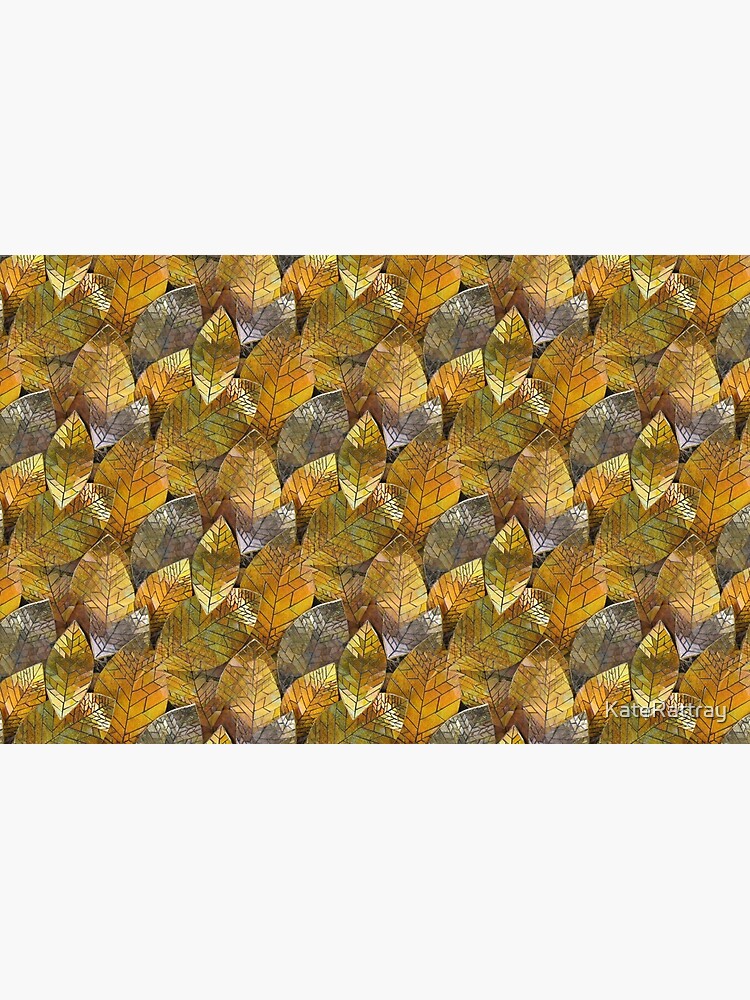 Thumbnail 4 of 4, Zipper Pouch, Golden Leaves Mosaic designed and sold by KateRattray.