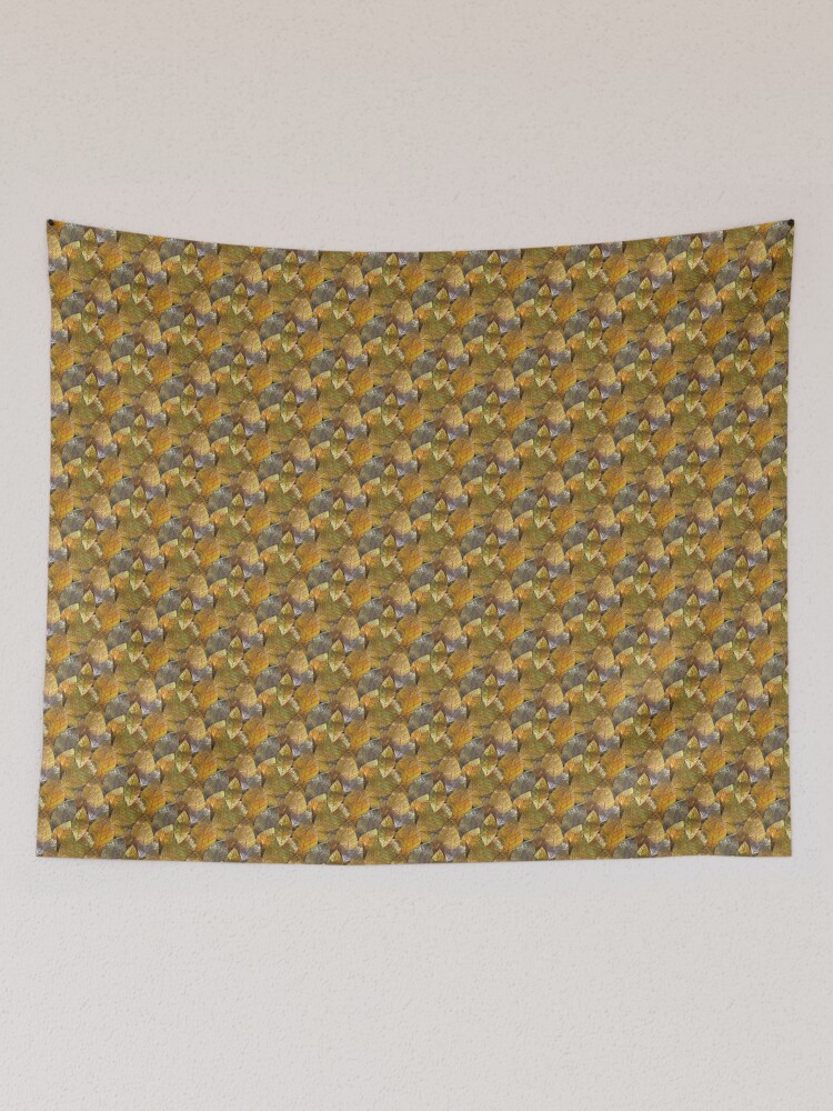 Thumbnail 2 of 3, Tapestry, Golden Leaves Mosaic designed and sold by KateRattray.