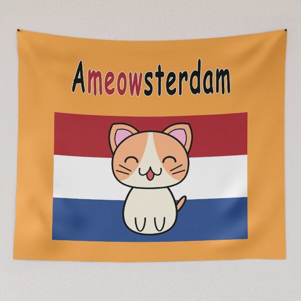 Item preview, Ameowsterdam Cute Cat Pun designed and sold by usernamenaijan.