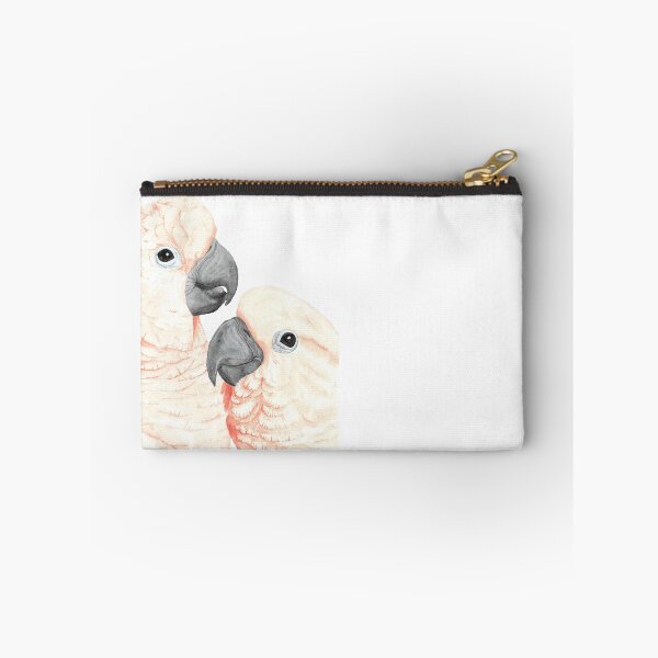 Item preview, Moluccan cockatoos watercolor - parrot portrait painting designed and sold by L'Atelier Oranjade.