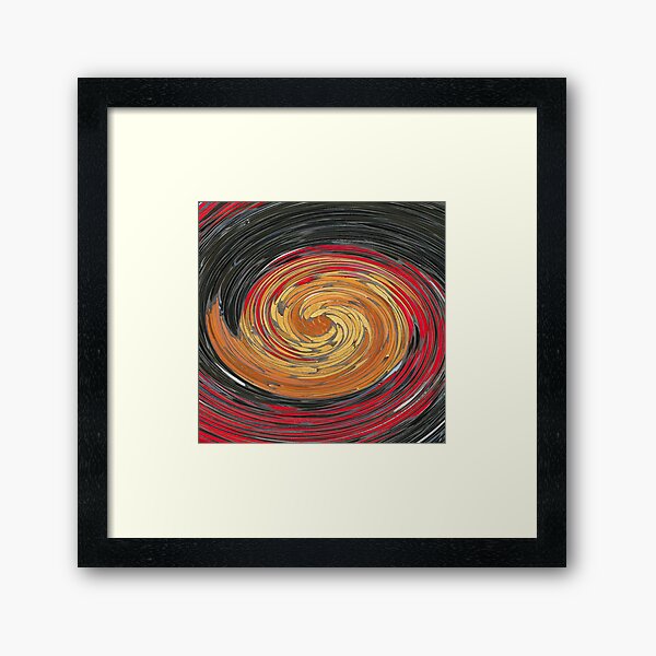 Darkness is Gathering in a Swirl Framed Art Print