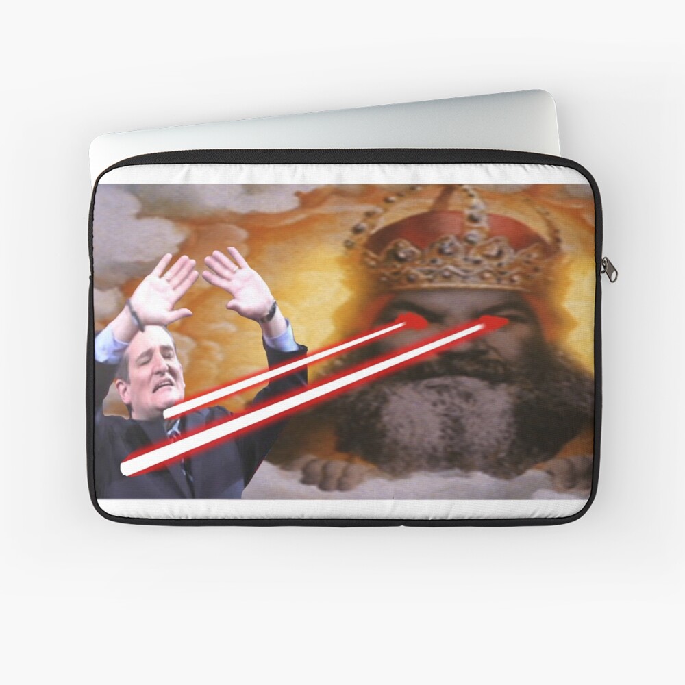 Ted Cruz Getting Smited By God Laptop Sleeve By Badlands Redbubble