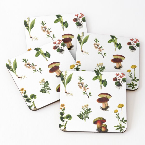 Item preview, Vintage Flora and Fungi Pattern & Sticker Pack designed and sold by bellatierra.