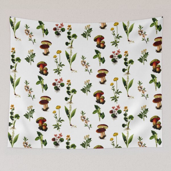 Item preview, Vintage Flora and Fungi Pattern & Sticker Pack designed and sold by bellatierra.