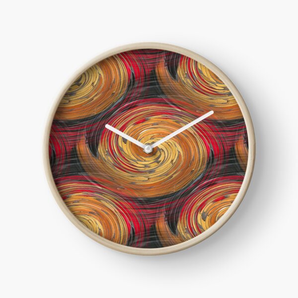 Sunset Swirls Clock