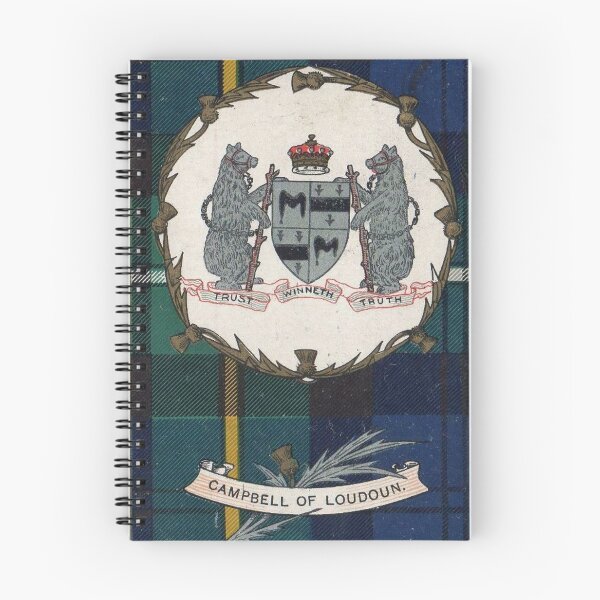 Item preview, Clan Campbell of Loudoun Vintage Tartan Crest Badge designed and sold by BagTown Clans.