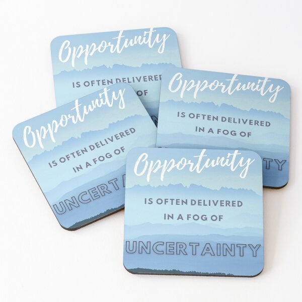 Item preview, Opportunity is often delivered in a fog of uncertainty, Opportunity Quote, Inspirational Quote designed and sold by naturecdesigns.