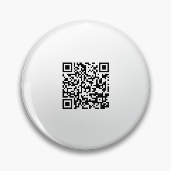 Rick Roll QR Code Small Pin for Sale by designsbykevin