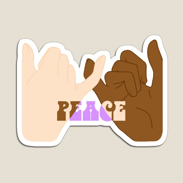 Peace between races sticker Magnet