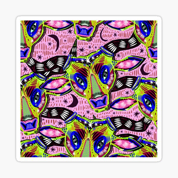 Item preview, Folk rustic Hygge flash style bull or ox head seamless pattern. designed and sold by FENIO.