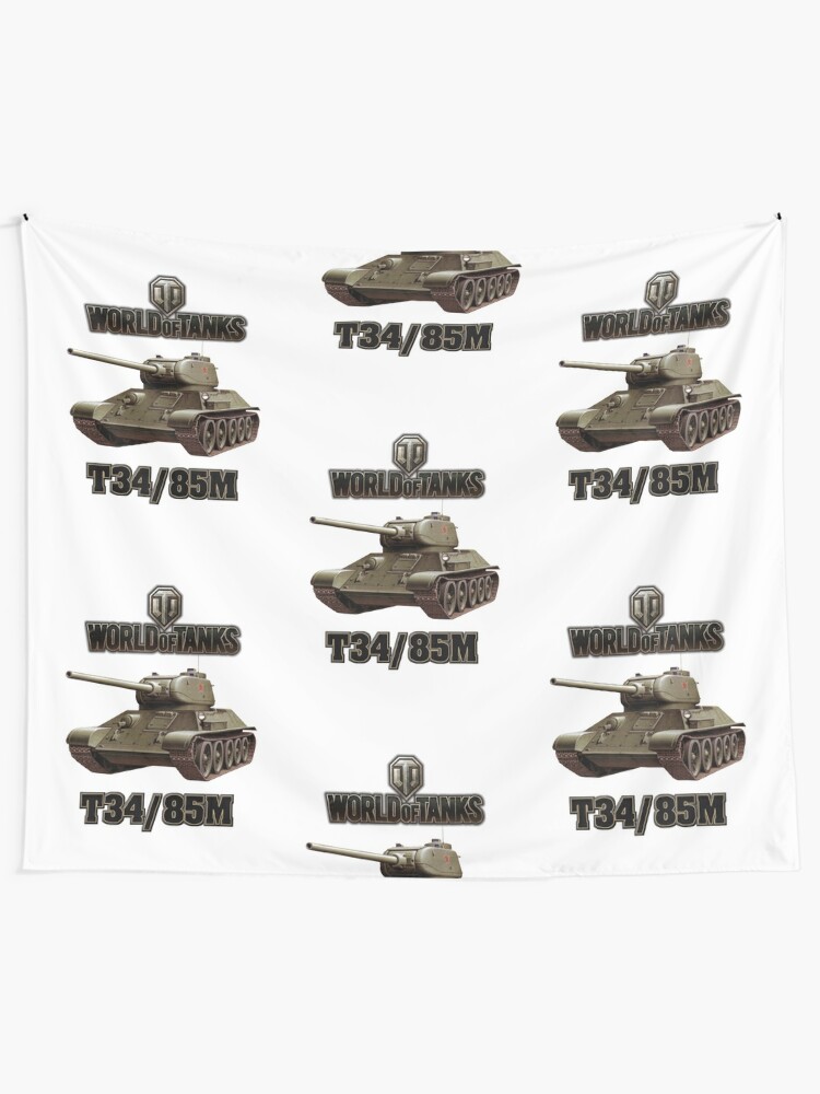 World Of Tanks T34 85m Tapestry By Basilbarfly Redbubble