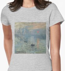 Monet Impression Sunrise Fine Art Fitted T-Shirt