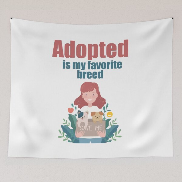 Item preview, Adopted is my favorite breed designed and sold by Giovanni's  Brown Quotes.