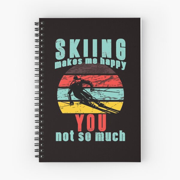 Item preview, Skiing Makes Me Happy You Not So Much - Funny Skiing Humor Sunset Retro Gift Idea designed and sold by leo121687.