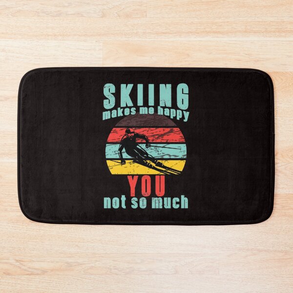 Item preview, Skiing Makes Me Happy You Not So Much - Funny Skiing Humor Sunset Retro Gift Idea designed and sold by leo121687.