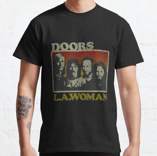 The Doors LA Woman Band Jim Morrison Rock Official Classic T-Shirt