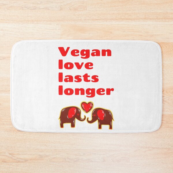 Item preview, Vegan Love Lasts Longer, Cute Sweetheart Elephants designed and sold by WhimsicaliTee.