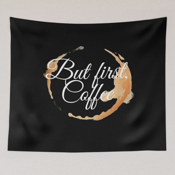 Item preview, But first, coffee stain motif designed and sold by KeepItSimple089.