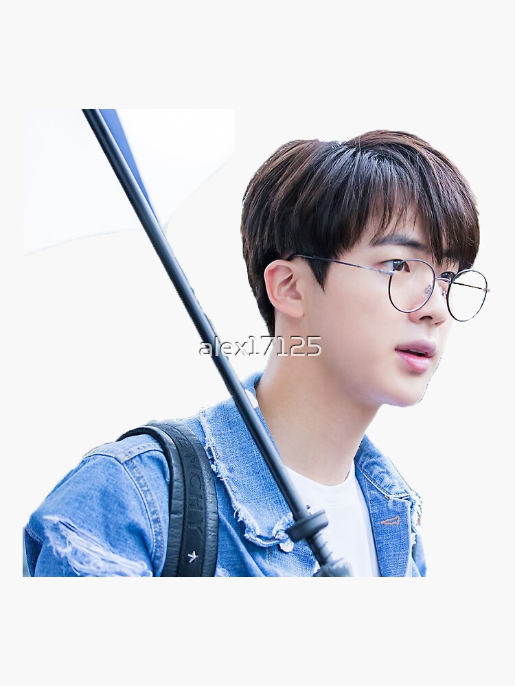 Jin BTS Kim Seok Jin in specs - Kim - Sticker