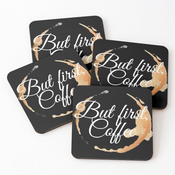 Item preview, But first, coffee stain motif designed and sold by KeepItSimple089.