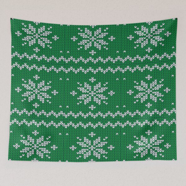 Item preview, Patrón de copo de nieve de tejido de Navidad designed and sold by HolidayT-Shirts.