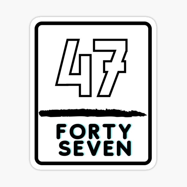 "Number 47 Tag" Sticker by indianfactory | Redbubble