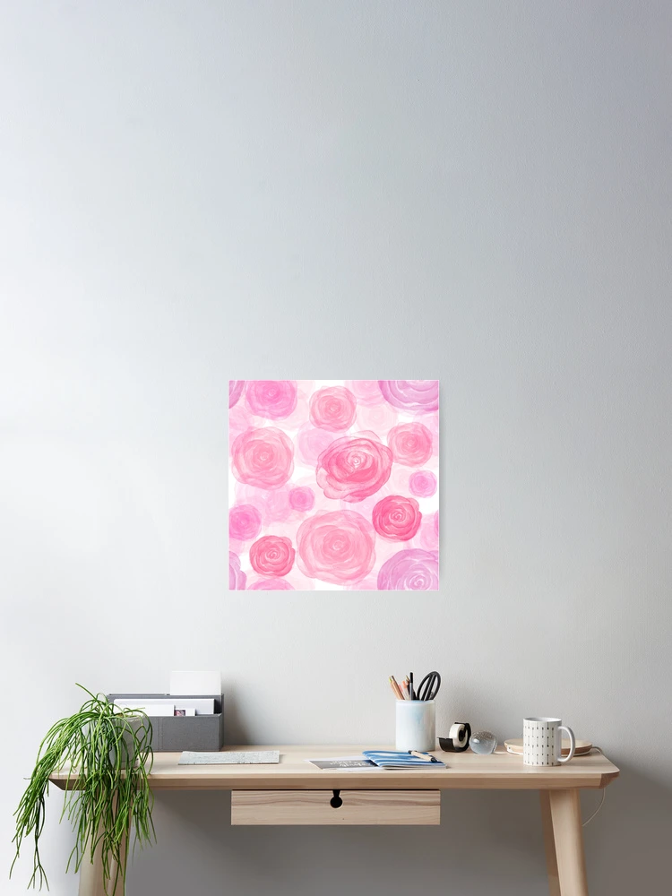 Thumbnail 2 of 3, Poster, Pink Roses designed and sold by Aladdin96.