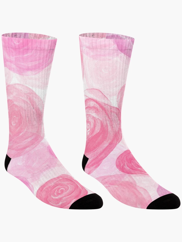 Thumbnail 3 of 5, Socks, Pink Roses designed and sold by Aladdin96.