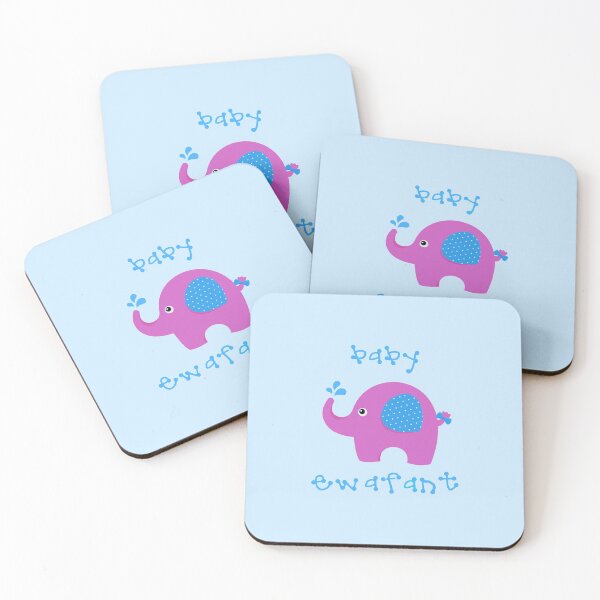 Item preview, Baby Ewafant (Elephant) Pink/Blue designed and sold by PawsitiveMum.