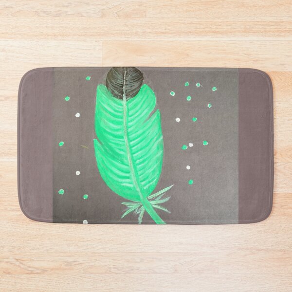 Item preview, Green Feather Hand Painted Oil Paint Painting designed and sold by UncleStuScience.