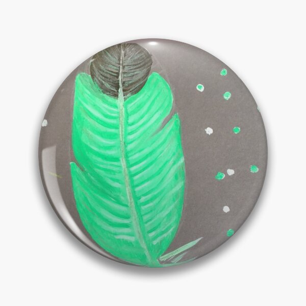 Item preview, Green Feather Hand Painted Oil Paint Painting designed and sold by UncleStuScience.