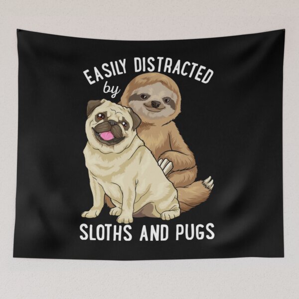 Item preview, Easily Distracted By Sloths And Dogs designed and sold by LuraLynda.
