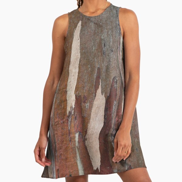 Tasmanian Eucalypt summer bark A-Line Dress
