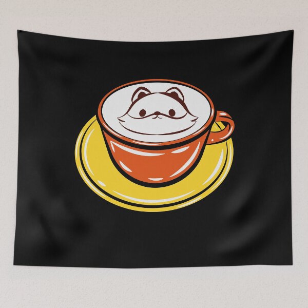 Item preview, Foxiccino coffee art with fox graphic designed and sold by KeepItSimple089.
