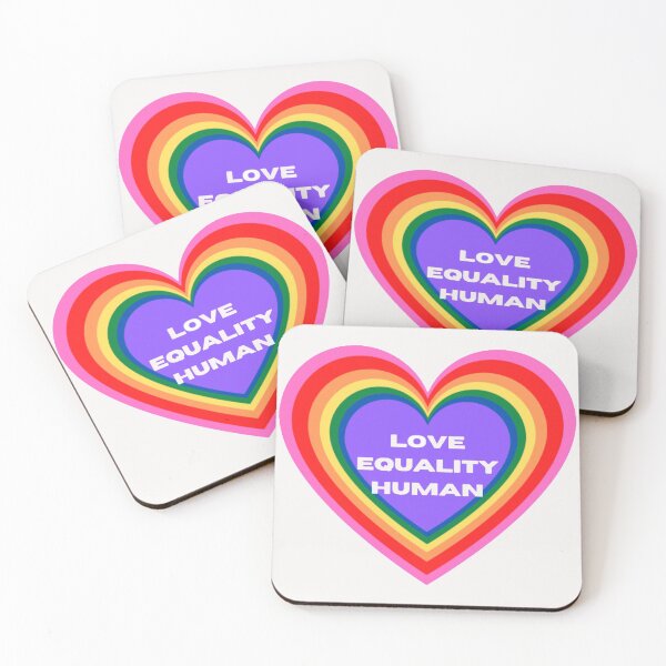 Item preview, Love Equality Human LGBTQ Rainbow Heart Design designed and sold by TheHappyK.
