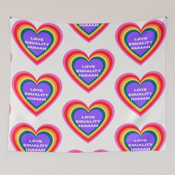 Item preview, Love Equality Human LGBTQ Rainbow Heart Design designed and sold by TheHappyK.