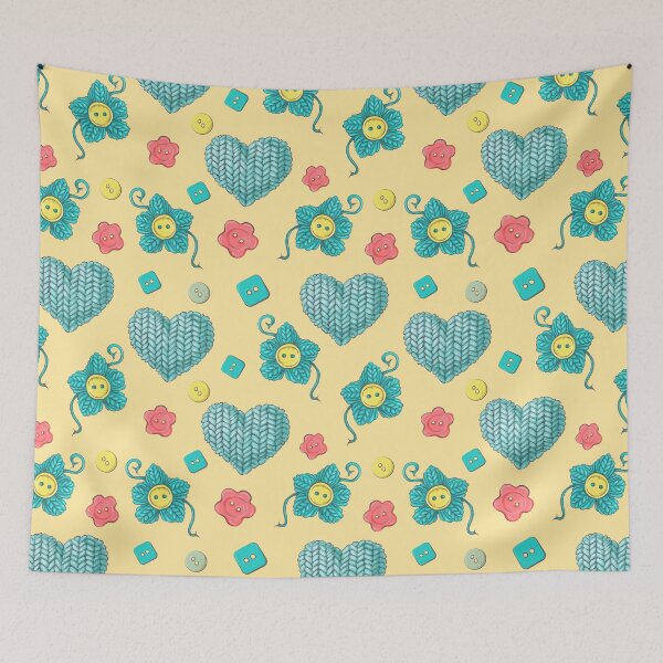 Item preview, Tejer Corazones Botones Patrón Flores designed and sold by HolidayT-Shirts.