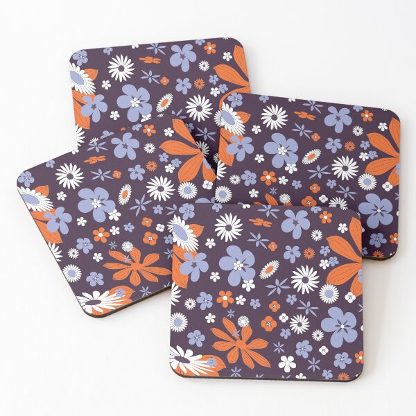 Item preview, Purple Orange Flowers Pattern designed and sold by Aladdin96.