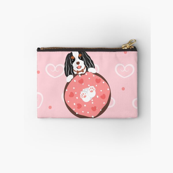 Item preview, Love Black and White Cavalier King Charles Spaniel and Donut designed and sold by Lulupainting.