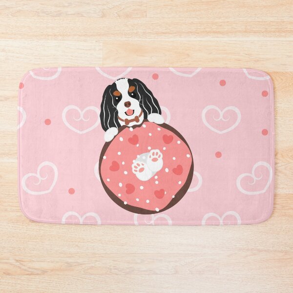 Item preview, Love Black and White Cavalier King Charles Spaniel and Donut designed and sold by Lulupainting.
