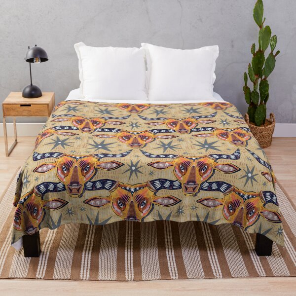 Item preview, Folk rustic Hygge flash style bull or ox head seamless pattern. designed and sold by FENIO.