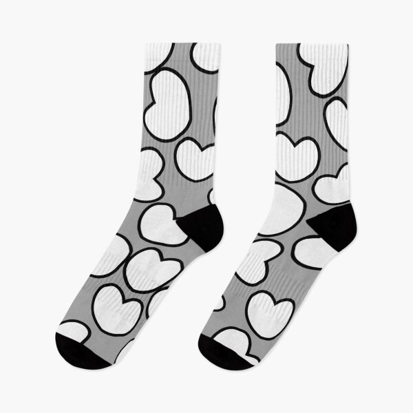 Item preview, Romantic Black/White Hearts pattern  designed and sold by kickwear-com.