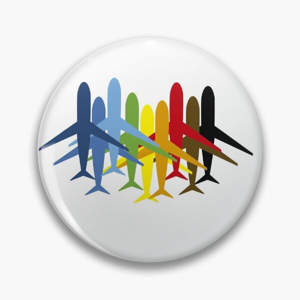 Item preview, Multi Rainbow Plane Silhouette. Pilot and Airplane Gift  designed and sold by VFRZone.
