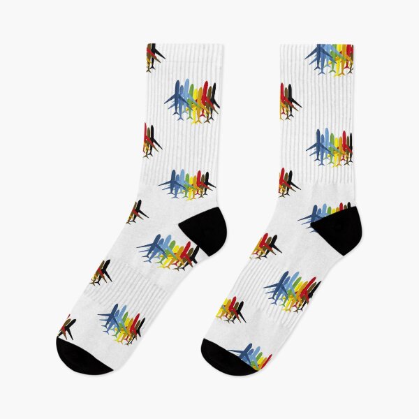 Item preview, Multi Rainbow Plane Silhouette. Pilot and Airplane Gift  designed and sold by VFRZone.