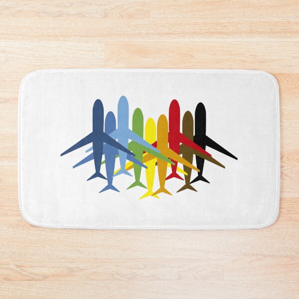 Item preview, Multi Rainbow Plane Silhouette. Pilot and Airplane Gift  designed and sold by VFRZone.