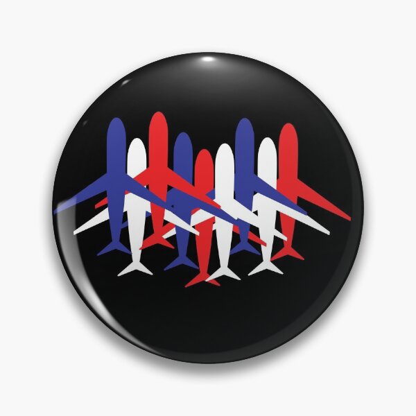 Item preview, Red white and blue multi Plane Silhouette. Pilot and Airplane Gift  designed and sold by VFRZone.