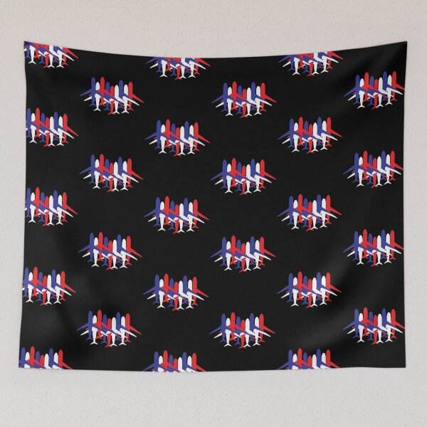 Item preview, Red white and blue multi Plane Silhouette. Pilot and Airplane Gift  designed and sold by VFRZone.