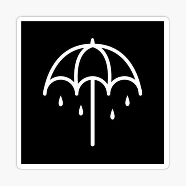 white the horizon umbrella Sticker