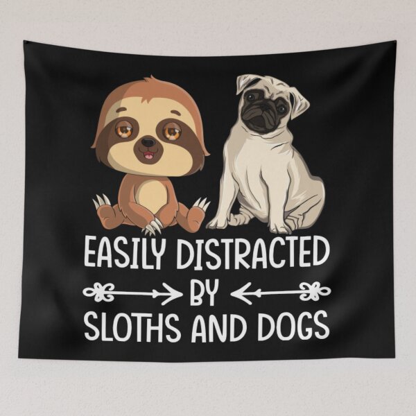 Item preview, Easily Distracted By Sloths And Dogs designed and sold by MarinoLeila.