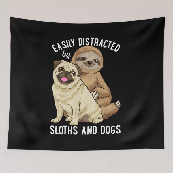 Item preview, Easily Distracted By Sloths And Dogs designed and sold by MarinoLeila.